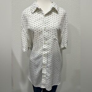 LEE Deep Sea Navy Dolphin Button Up Shirt NWT